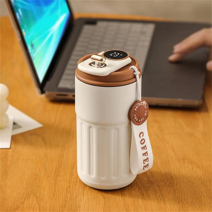 Smart 450ml Thermos Bottle with LED Temperature Display - Premium 316 Stainless Steel Travel Mug for Coffee & Beverages