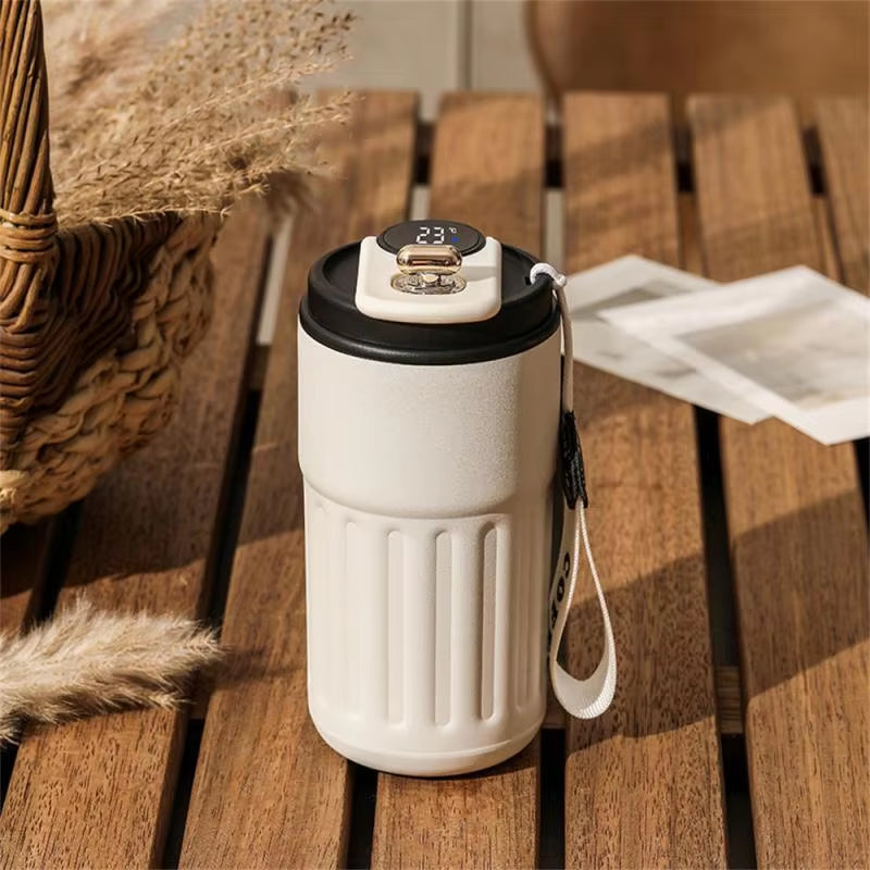 Smart 450ml Thermos Bottle with LED Temperature Display - Premium 316 Stainless Steel Travel Mug for Coffee & Beverages