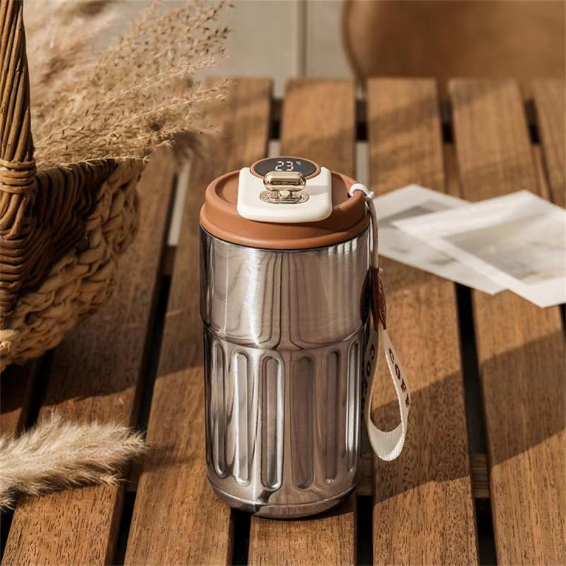 Smart 450ml Thermos Bottle with LED Temperature Display - Premium 316 Stainless Steel Travel Mug for Coffee & Beverages