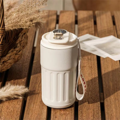 Smart 450ml Thermos Bottle with LED Temperature Display - Premium 316 Stainless Steel Travel Mug for Coffee & Beverages