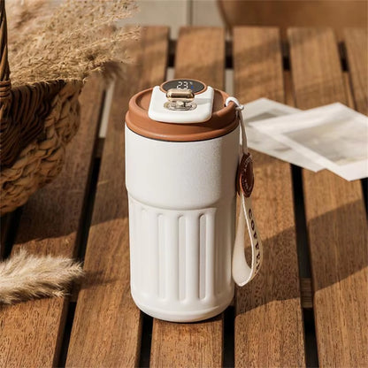 Smart 450ml Thermos Bottle with LED Temperature Display - Premium 316 Stainless Steel Travel Mug for Coffee & Beverages